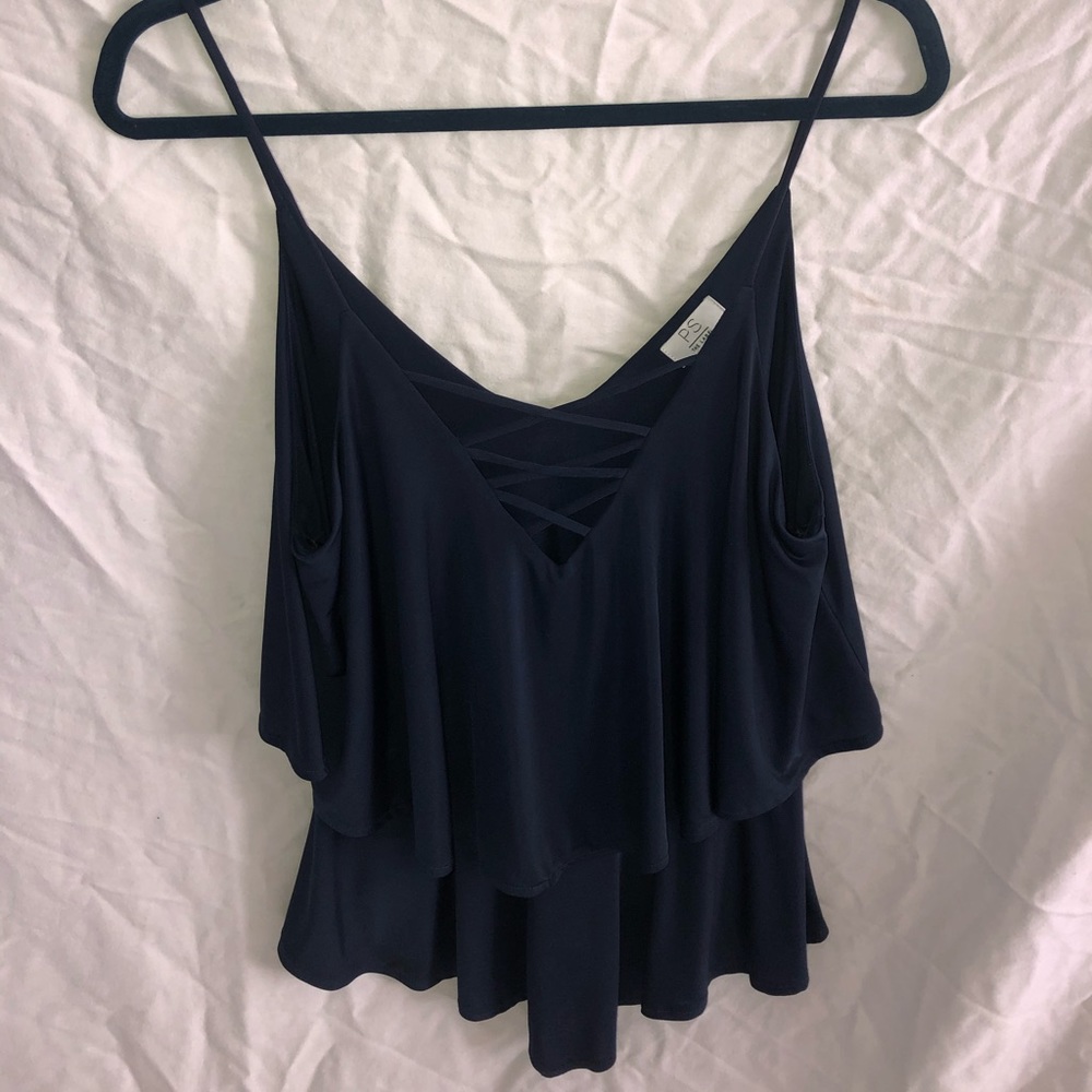 PS The Label layered cross cross tank